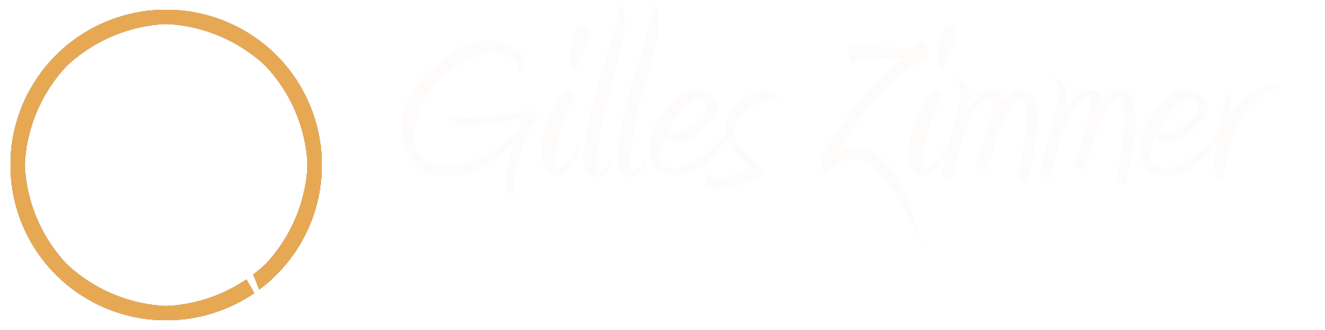 Logo blanc cercle or gilles zimmer